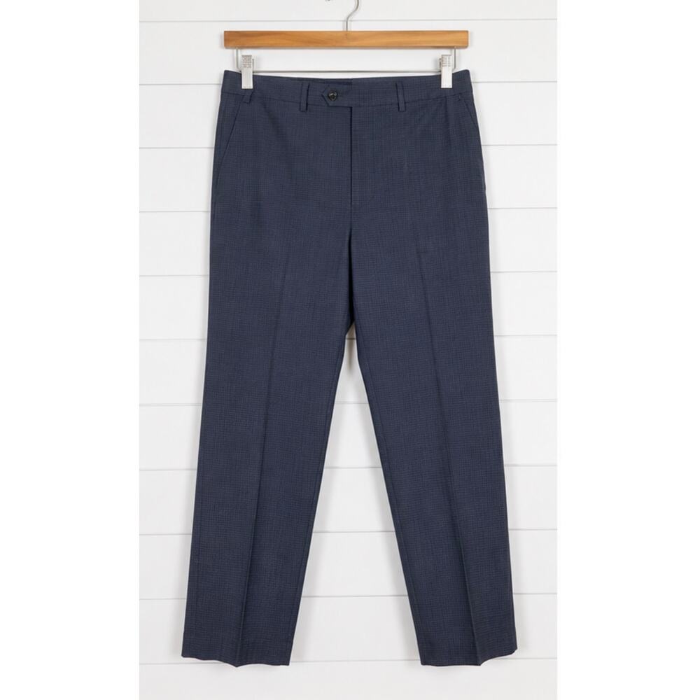 Michael Kors Classic Fit Blue Check Dress Pants NWT 38x32